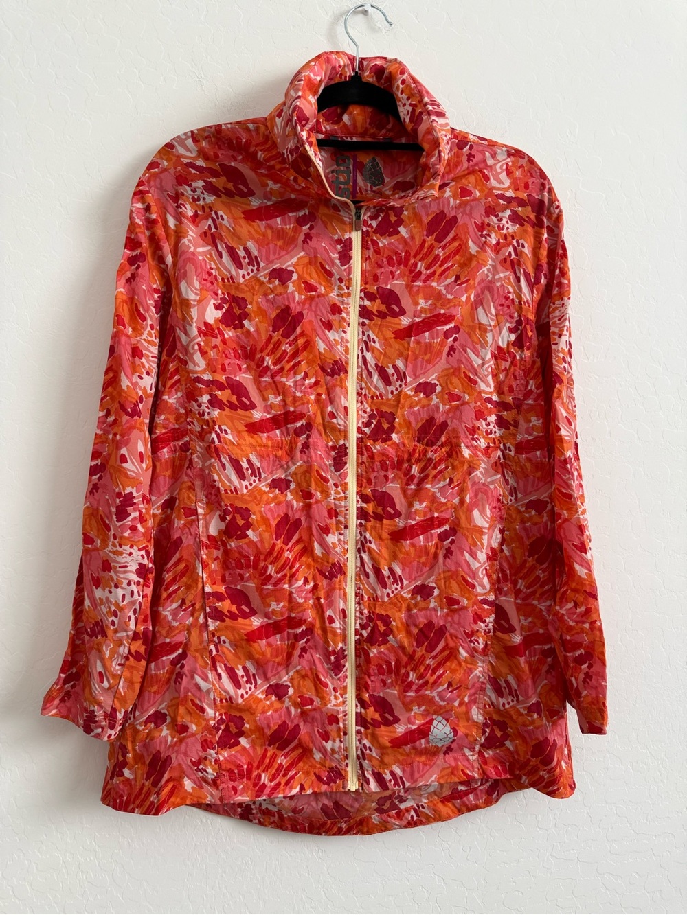 Stio Women's Second Light Windshell Jacket Abstract Pink Orange Size XS GUC